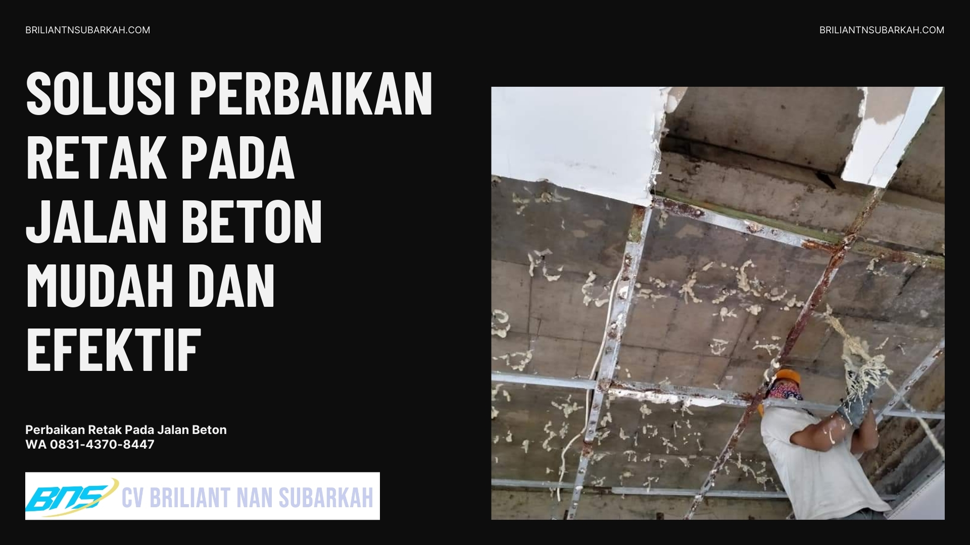 Perbaikan Retak Pada Jalan Beton, Cimahi, WA 0831-4370-8447