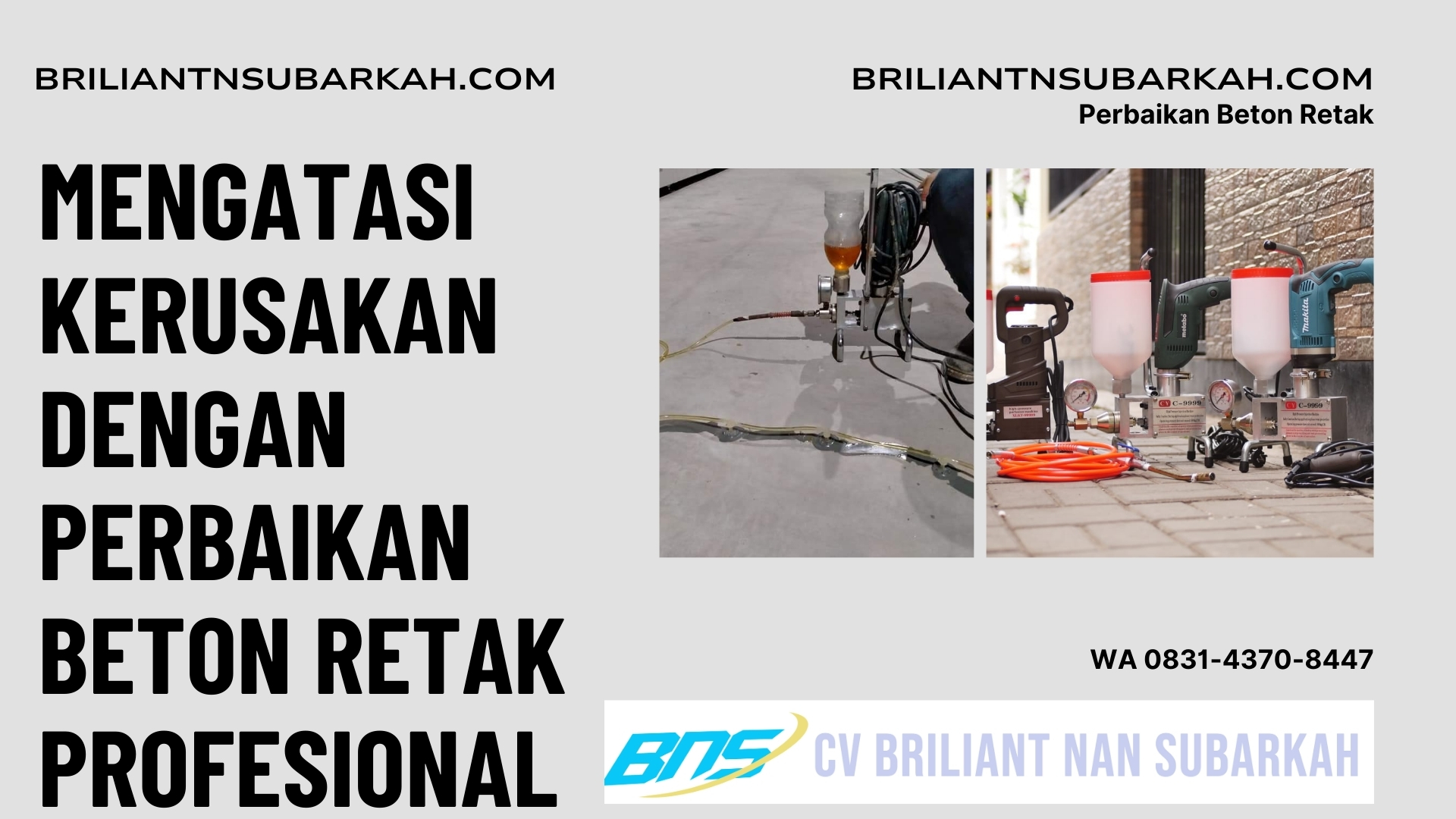 Perbaikan Beton Retak, Cimahi, WA 0831-4370-8447