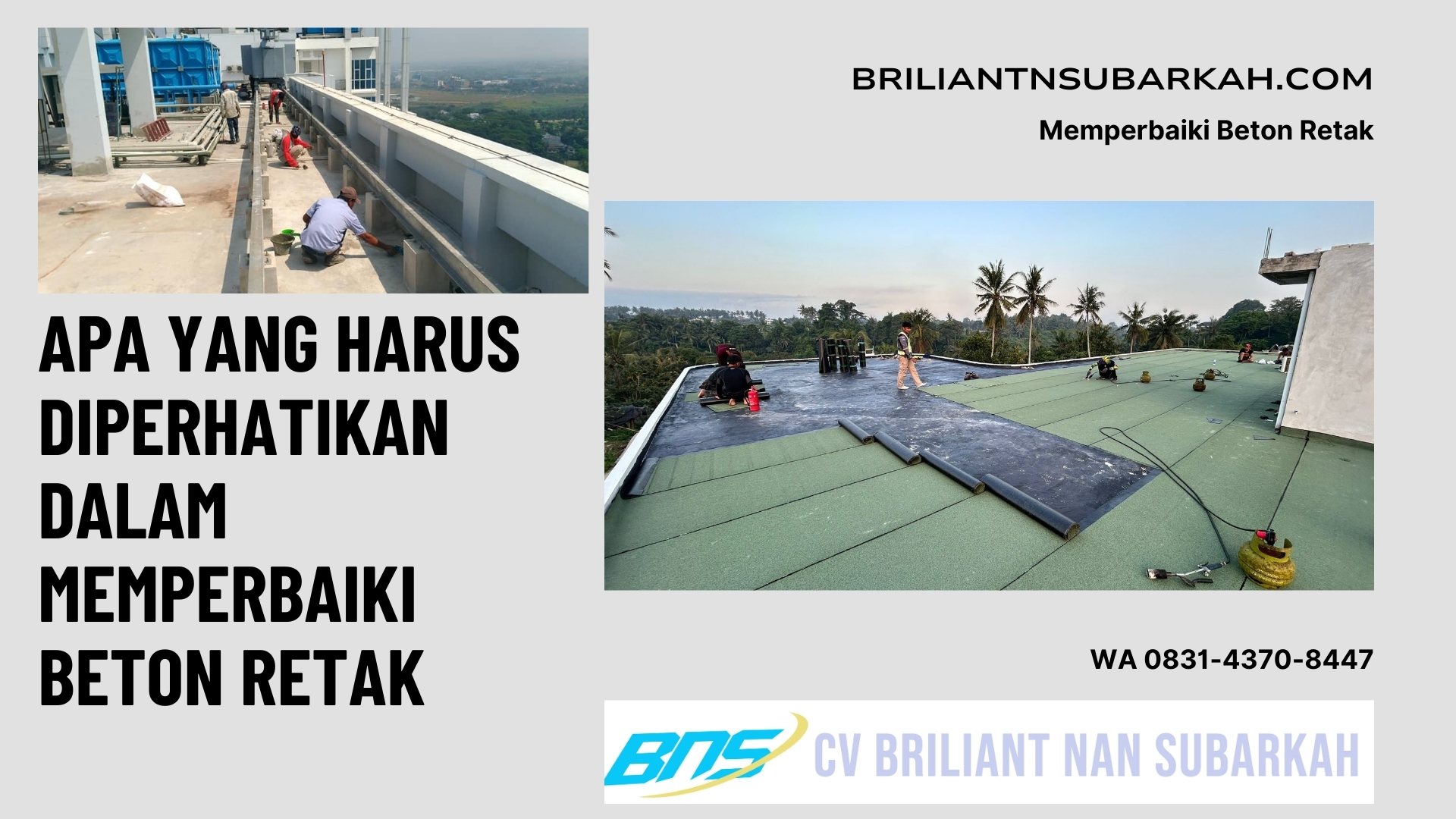 Memperbaiki Beton Retak, Cimahi, WA 0831-4370-8447