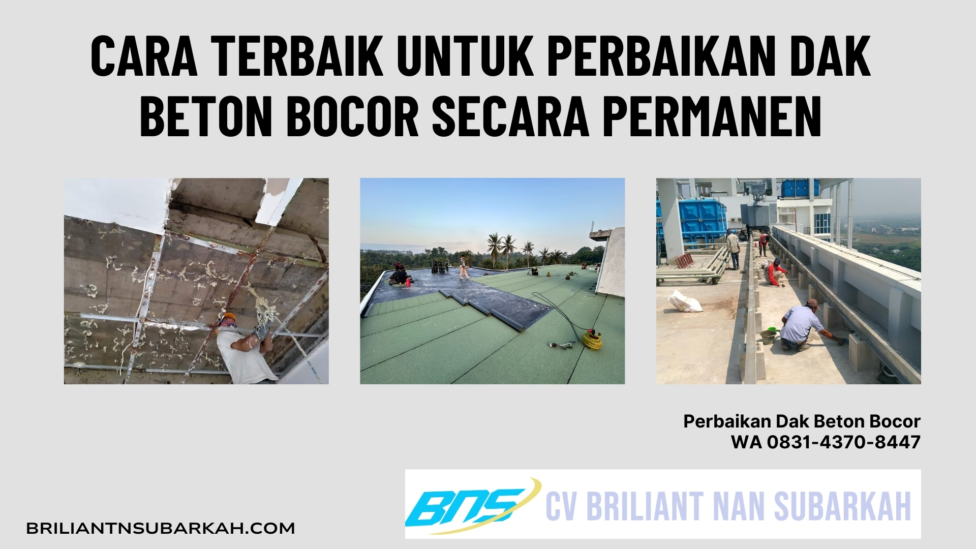 Perbaikan Dak Beton Bocor, Cimahi, WA 0831-4370-8447